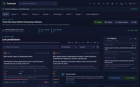 Forkcast | Live Forecast Media — screenshot