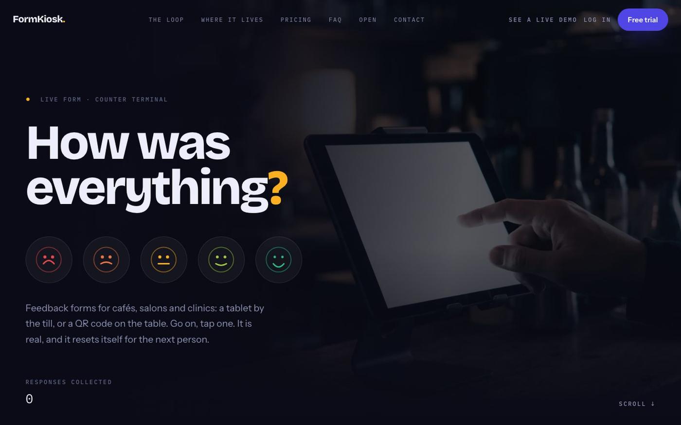 FormKiosk · How was everything? — screenshot