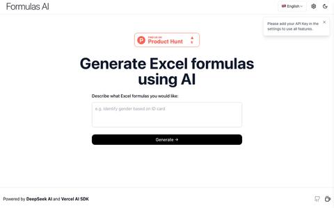 Formulas AI — screenshot