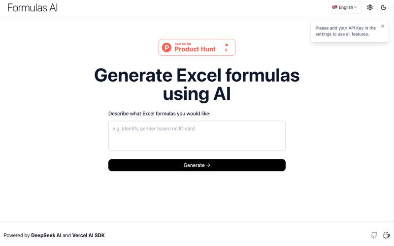 Formulas AI — screenshot