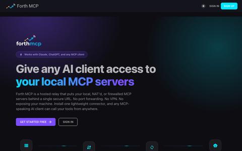Forth MCP | Connect any local MCP server to any AI client — screenshot