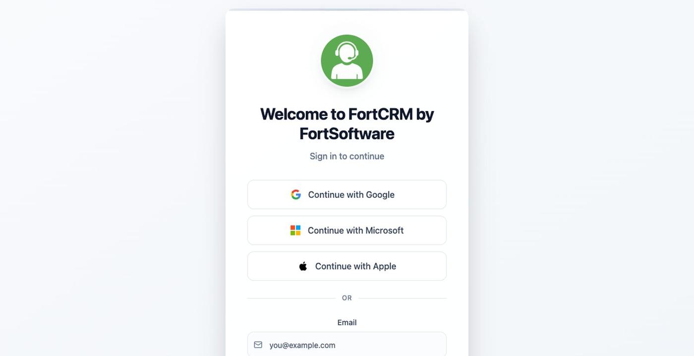 FortCRM by FortSoftware — screenshot