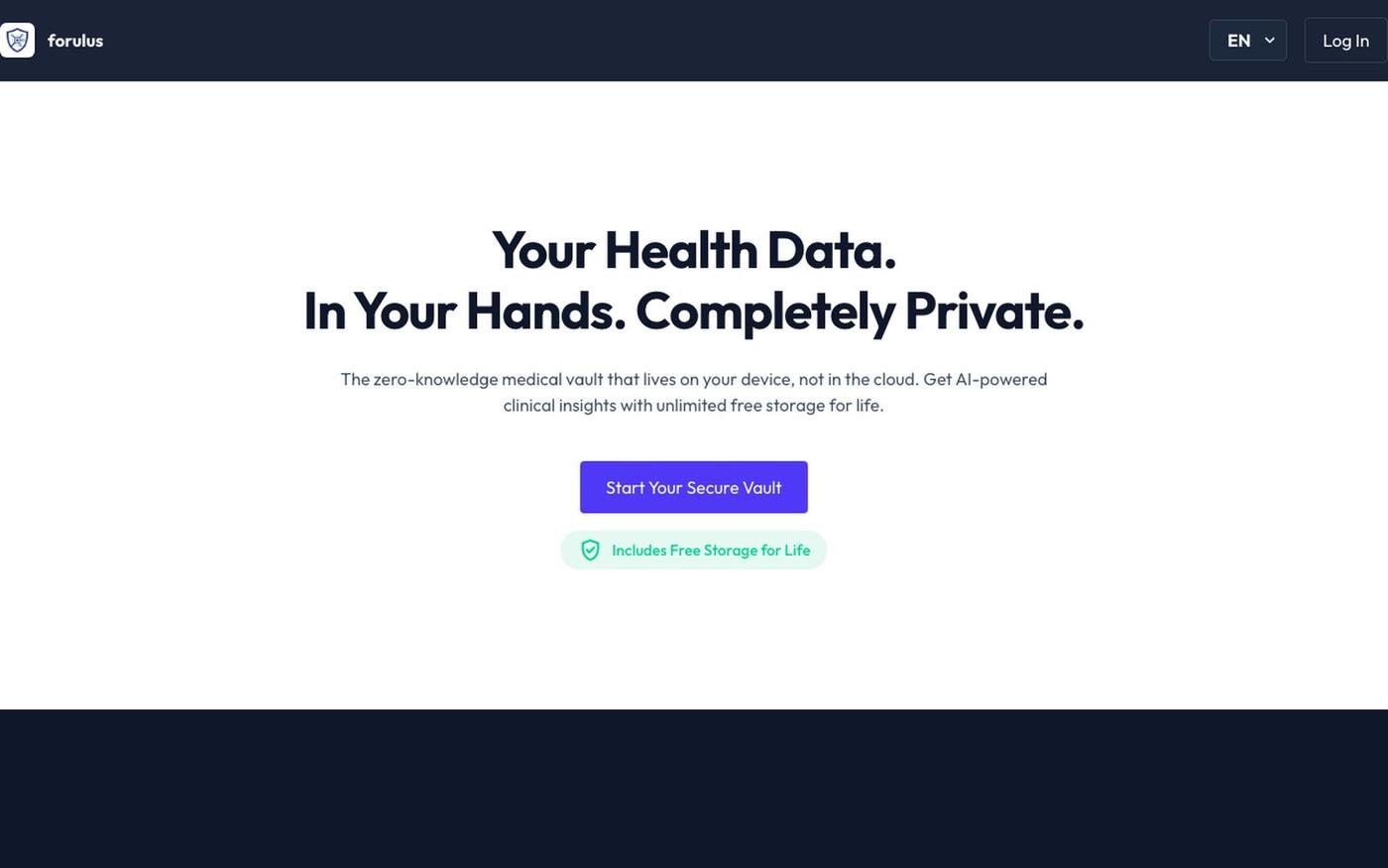forulus | Local-First Medical Data Vault — screenshot