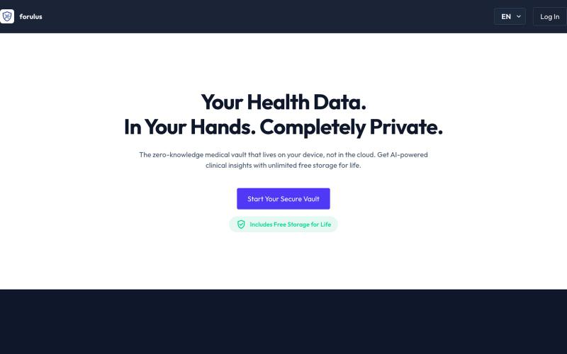 forulus | Local-First Medical Data Vault — screenshot