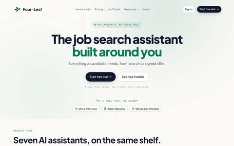 Four-Leaf — AI Job Search Assistant: Interviews, Resumes, Negotiation — screenshot