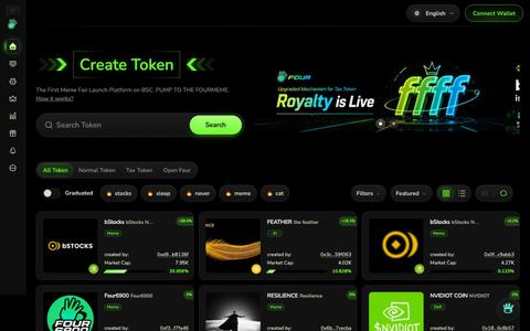 Four.meme: Best Memecoin Launchpad on BNB Chain | Create & Launch Tokens — screenshot