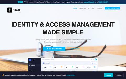FPIAM — Identity & Access Management for Modern Teams — screenshot