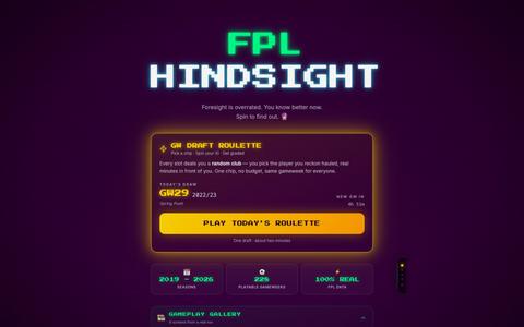 FPL Hindsight — Pick the Perfect Gameweek — screenshot
