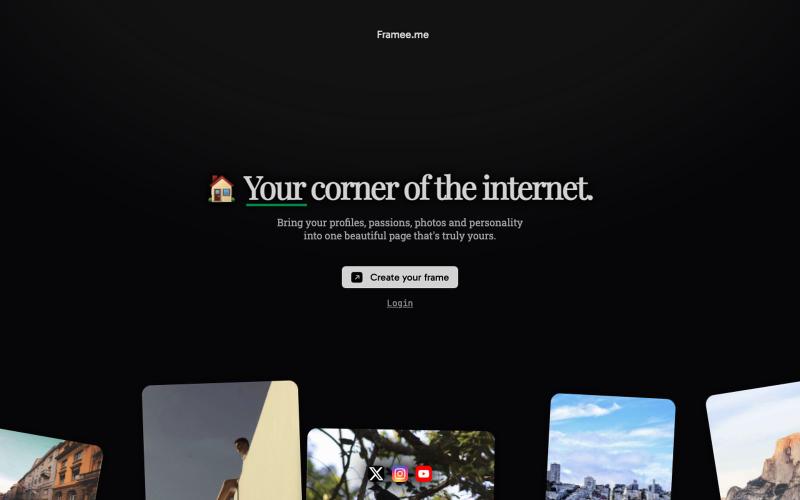 Your corner of the internet. | Framee — screenshot