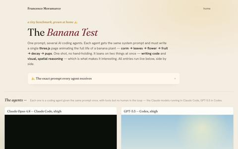The Banana Test 🍌 — a visual benchmark for AI models — screenshot