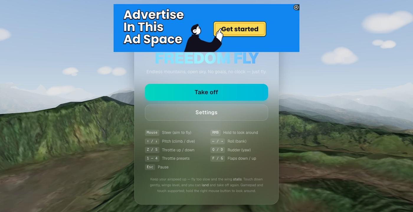 Freedom Fly — Free Online Flight Simulator — screenshot