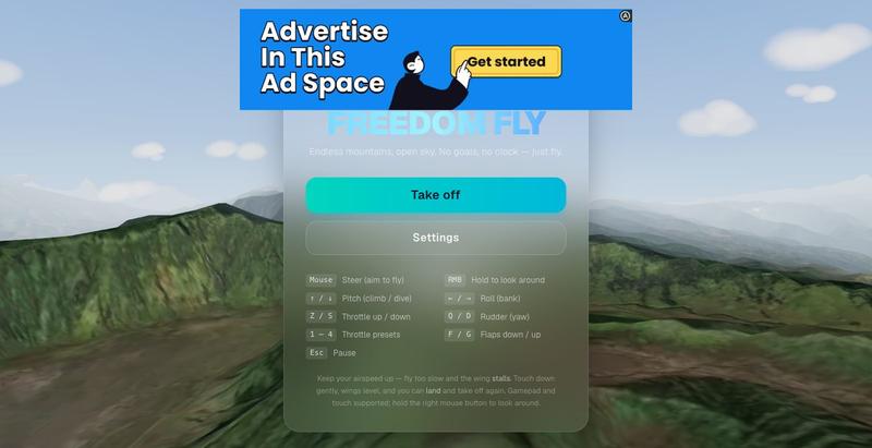 Freedom Fly — Free Online Flight Simulator — screenshot