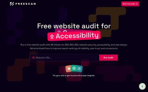 Free Website Audit: SEO, Security, Accessibility & Design — screenshot