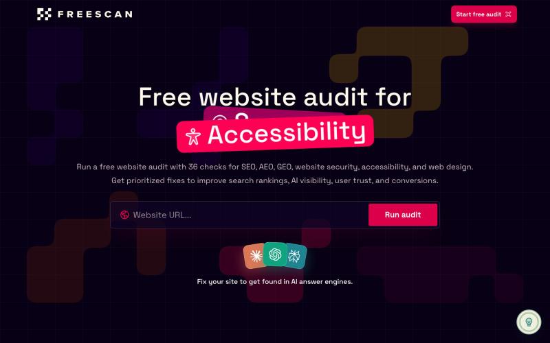 Free Website Audit: SEO, Security, Accessibility & Design — screenshot
