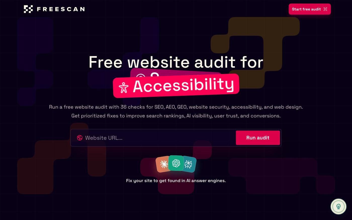Free Website Audit: SEO, Security, Accessibility & Design — screenshot