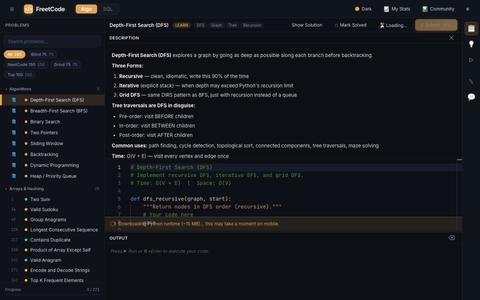 FreetCode — Free Algorithm Interview Prep — screenshot