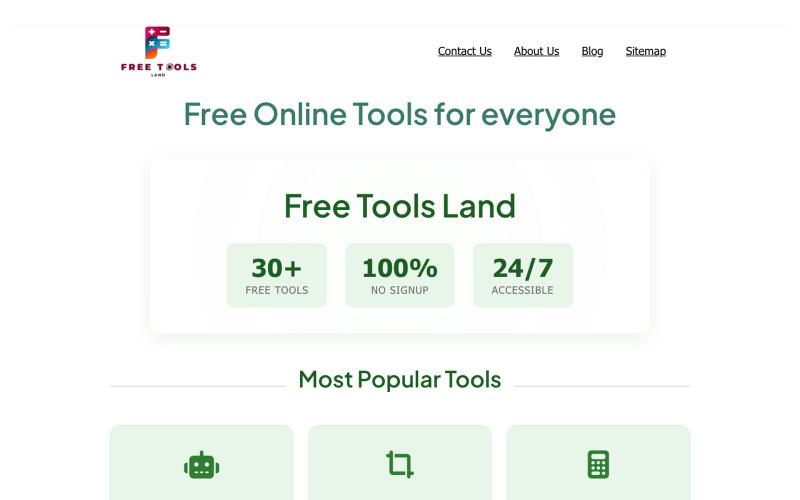 Free Online Tools — screenshot