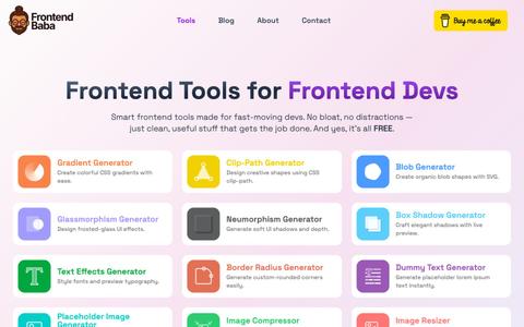 FrontendBaba - Frontend Tools for Frontend Devs — screenshot