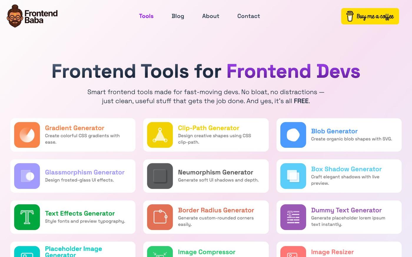 FrontendBaba - Frontend Tools for Frontend Devs — screenshot