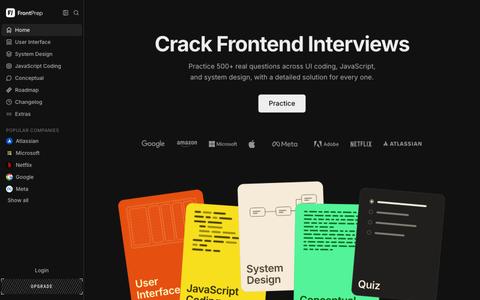 Front Prep - Master Frontend Interviews — screenshot