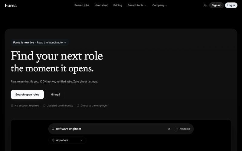 Fursa | Find your next role the moment it opens — screenshot