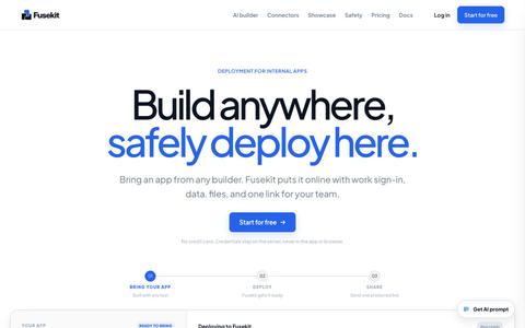 Fusekit — build anywhere, safely deploy here — screenshot