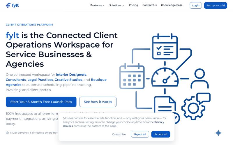 fylt — Connected Client Operations Workspace for Service Businesses & Agencies — screenshot