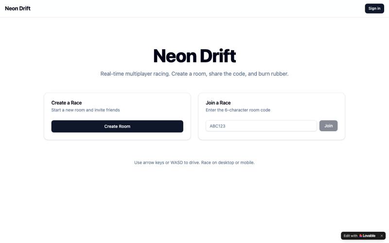 Neon Drift — Online Racing — screenshot