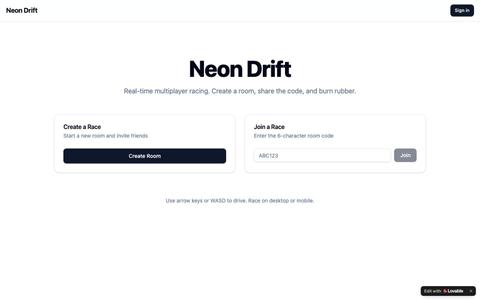 Neon Drift — Online Racing — screenshot