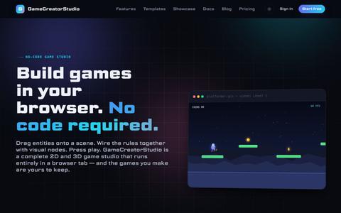 GameCreatorStudio — Build games in your browser. No code required. — screenshot