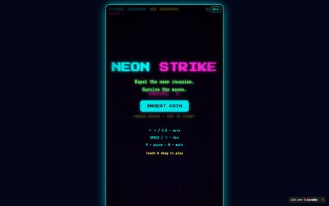 NEON STRIKE — Retro Arcade Shooter — screenshot