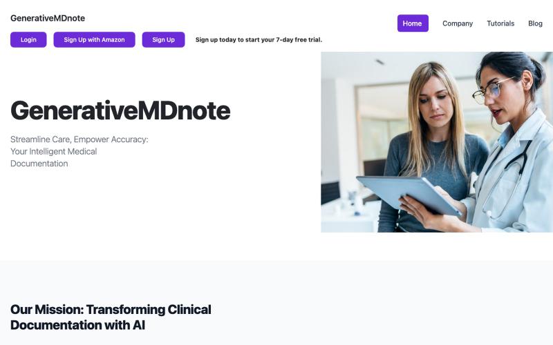 Generative MD Note — screenshot