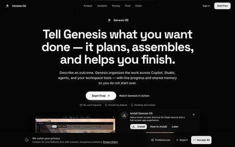 Genesis OS — screenshot