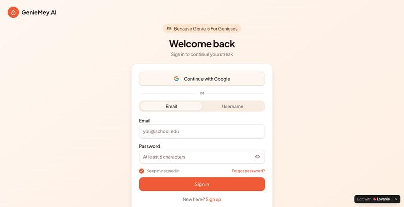 GenieMey — AI tutor for Math & Science (Grades 1-12) — screenshot