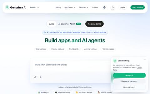 Genorbex AI - Vertical AI Coworker Platform — screenshot
