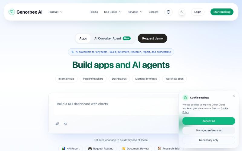 Genorbex AI - Vertical AI Coworker Platform — screenshot