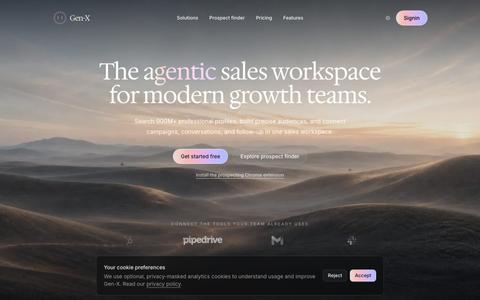 Gen-X | Connected AI Sales Workspace for Growth Teams — screenshot