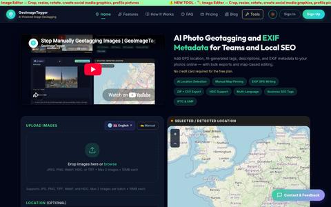 GeoImageTagger — AI Photo Geotagging & EXIF Metadata Tool — screenshot