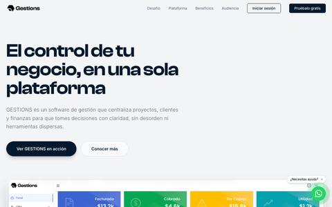 Gestions - Control de tu negocio en una sola plataforma — screenshot