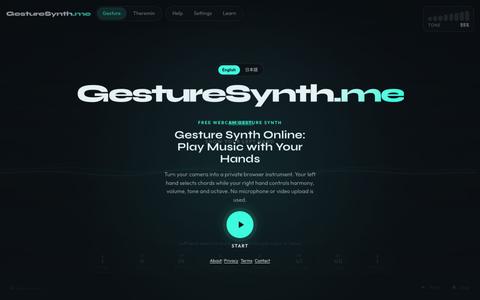 Gesture Synth — Free Webcam Music Maker, Play Online Now — screenshot