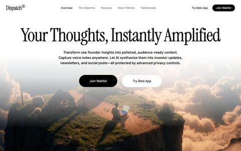 Dispatch - Your Thoughts, Instantly Amplified — screenshot