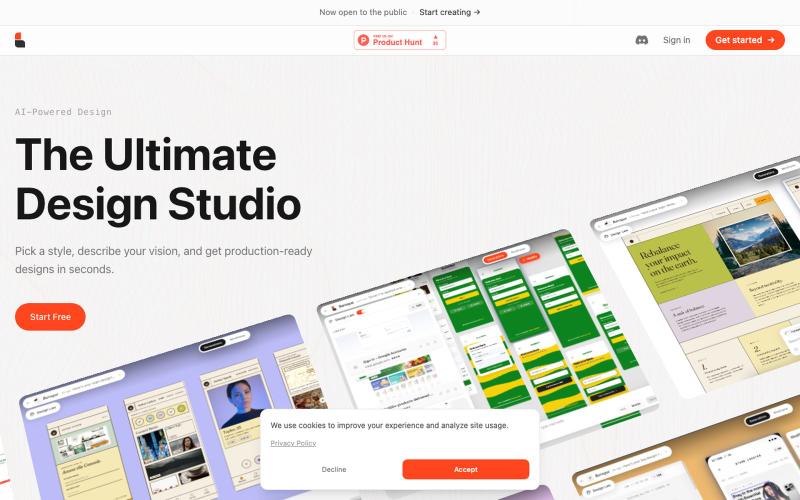 Baroque - AI UI Design Generator — screenshot