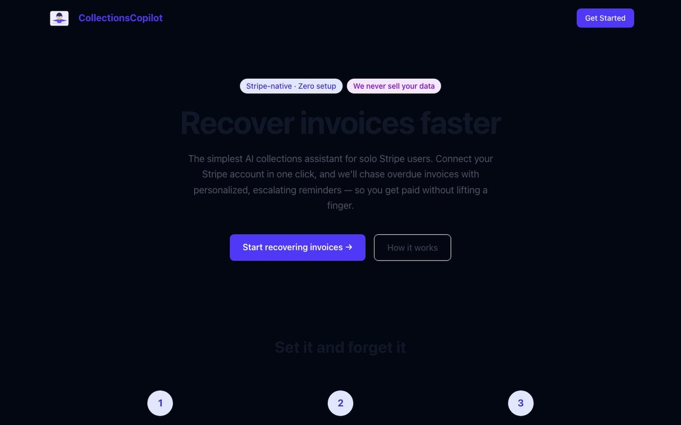 CollectionsCopilot — Recover invoices faster — screenshot
