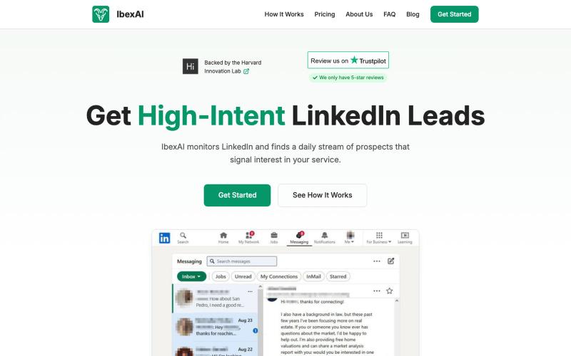 IbexAI | Get High-Intent LinkedIn Leads — screenshot