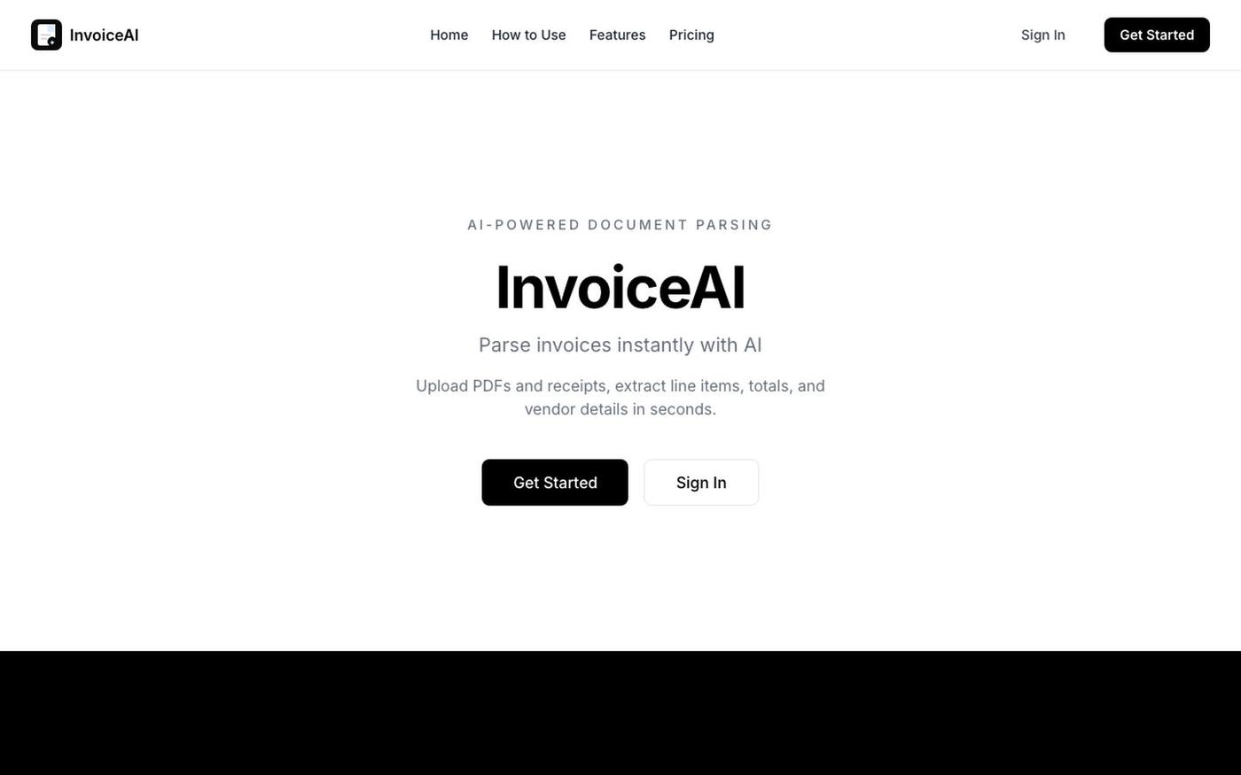 InvoiceAI — screenshot