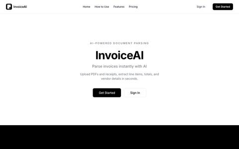 InvoiceAI — screenshot