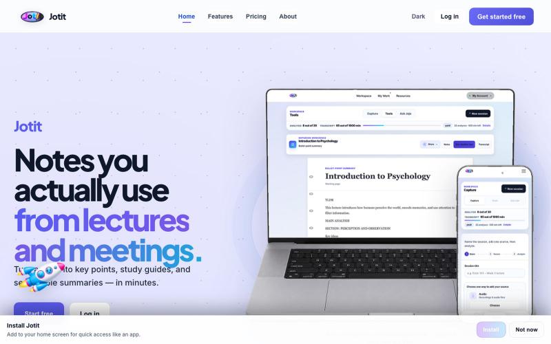 Jotit — screenshot