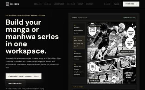 Kaijin | One workspace for manga and manhwa creators — screenshot