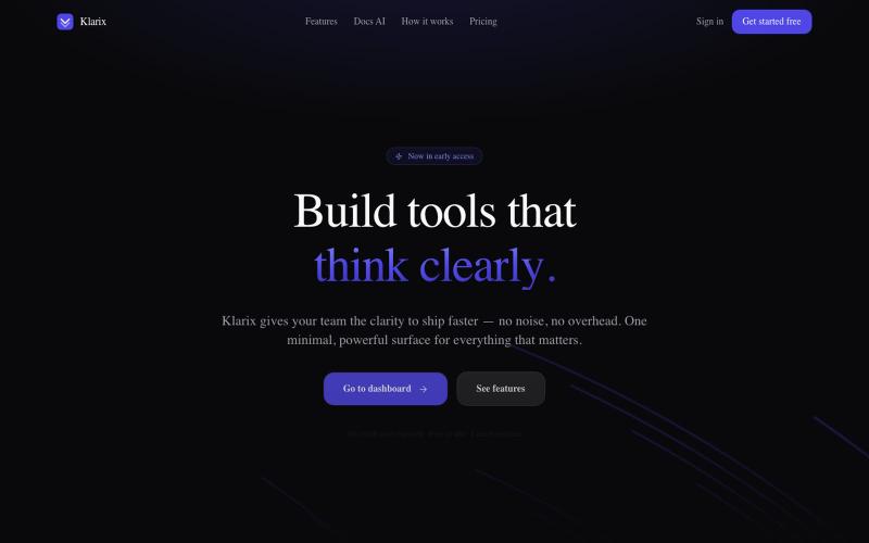 Klarix — Project management clarity for agencies — screenshot