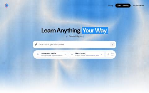 Learnr — The Duolingo for Anything | AI-Personalized Courses for Learning Anythi — screenshot
